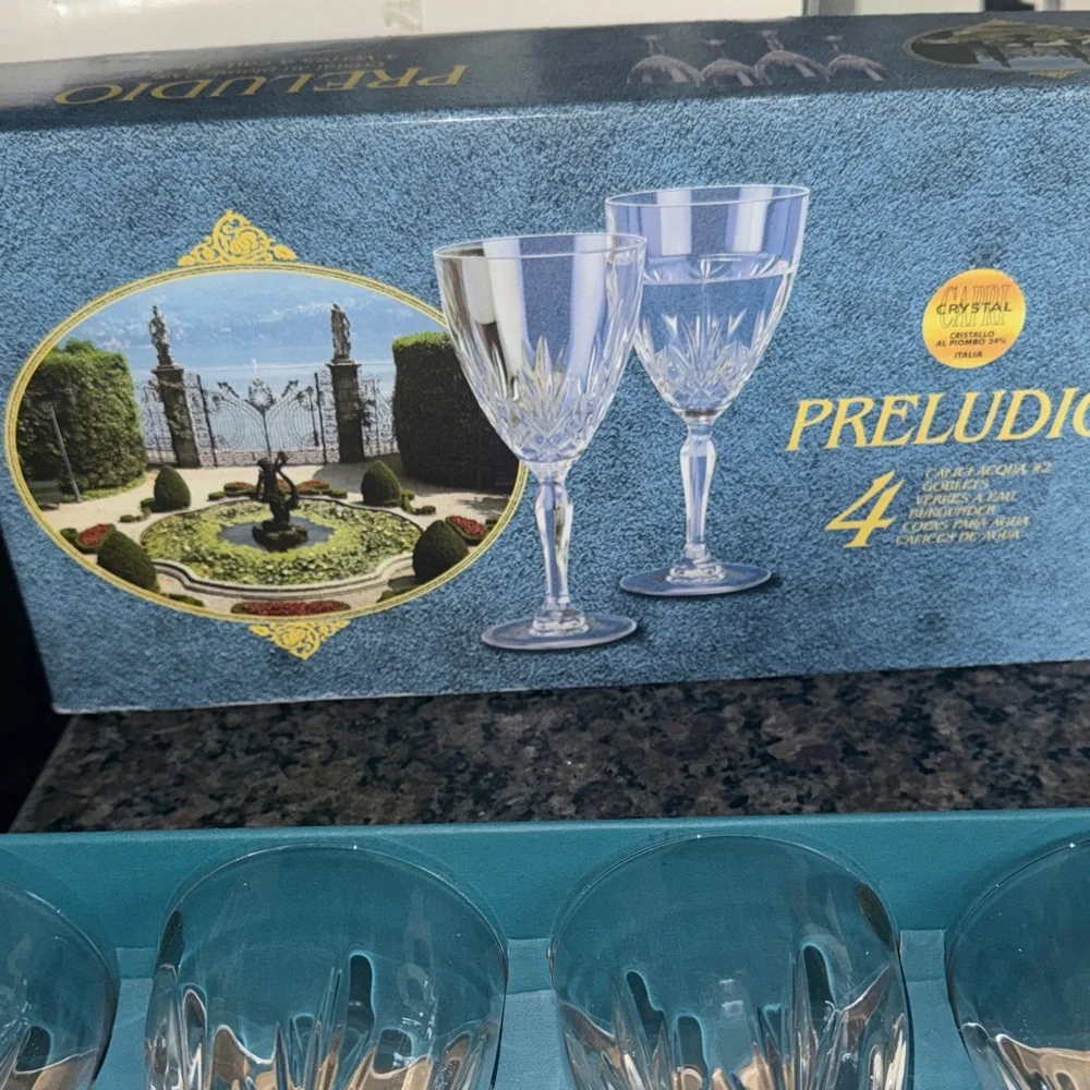 Elegant Blue Glassware Set by